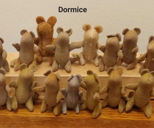 Crayon Dyed Miniature Dormice and Beds