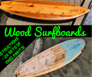 Hollow Wood Surfboard - Plywood and Cedar
